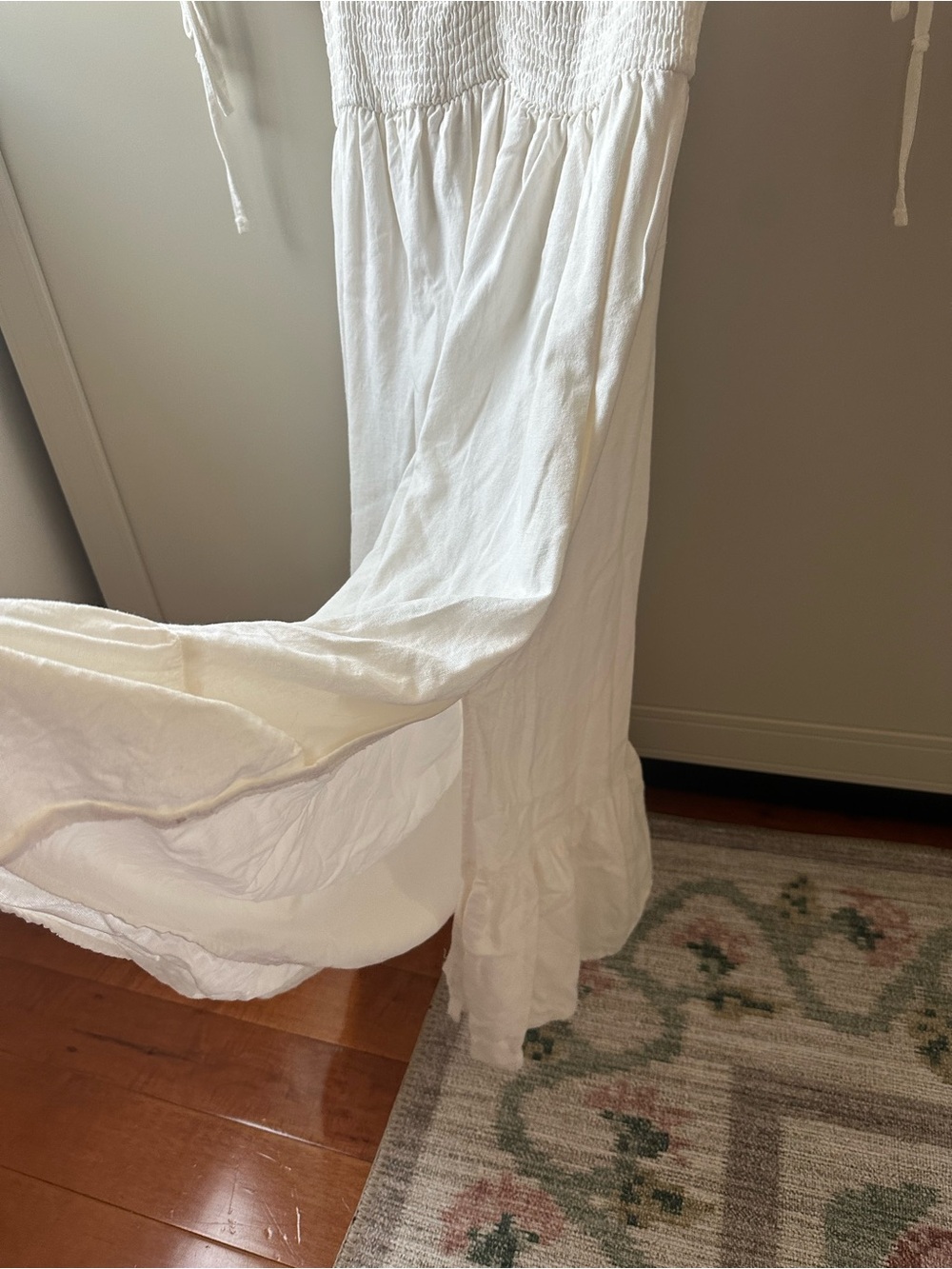 Petal & Pup White Off-Shoulder Smocked Midi Dress - Picture 5 of 6